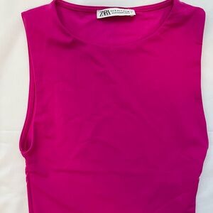 Zara Hot Pink Sleeveless Tank Top | NWOT | Size Small